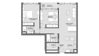 Apartment floor plan, 2 bedrooms in VERDANA 3 No. 11017